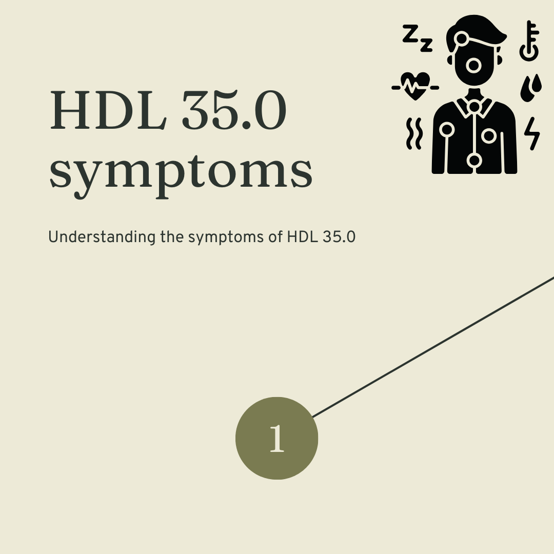 What are the symptoms of HDL 35.0?